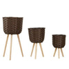 Brown Willow Planter on Legs