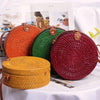 Colored Wicker Round Basket