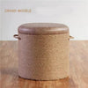 Flat Rattan Pouf