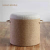 Flat Rattan Pouf