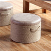 Flat Rattan Pouf