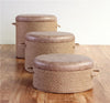 Flat Rattan Pouf