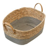 Gray Wicker Storage Basket
