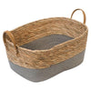 Gray Wicker Storage Basket