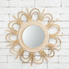 Large Wicker Rattan Mirror