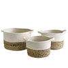 Old White Wicker Cache-Pot
