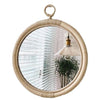 Round Wicker Mirror