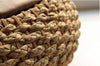 Round Wicker Pouf for Living Room
