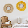 Wheat Wicker Mirror