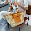 White Wicker Beach Bag