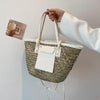 White Wicker Beach Bag