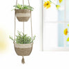 White Wicker Hanging Pot
