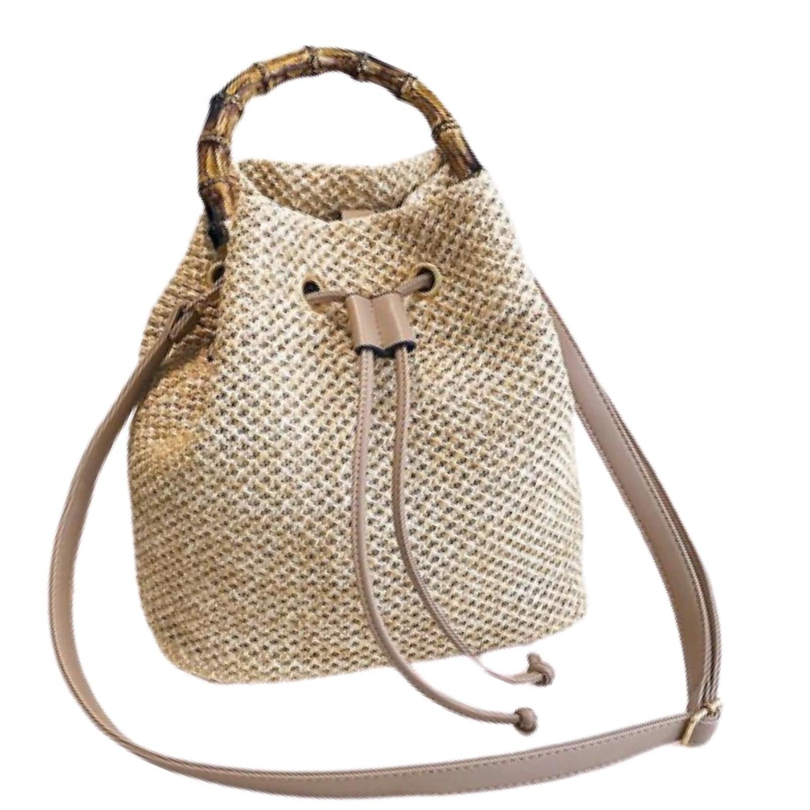 Wicker Bucket Bag