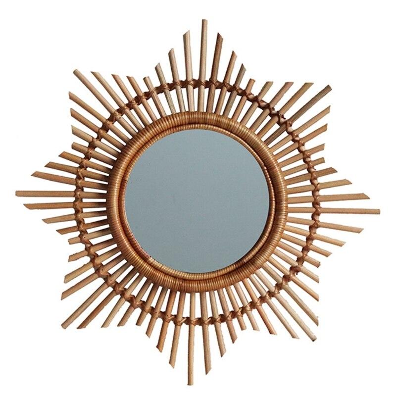 Wicker Star Mirror
