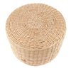 Woven Rattan Pouf